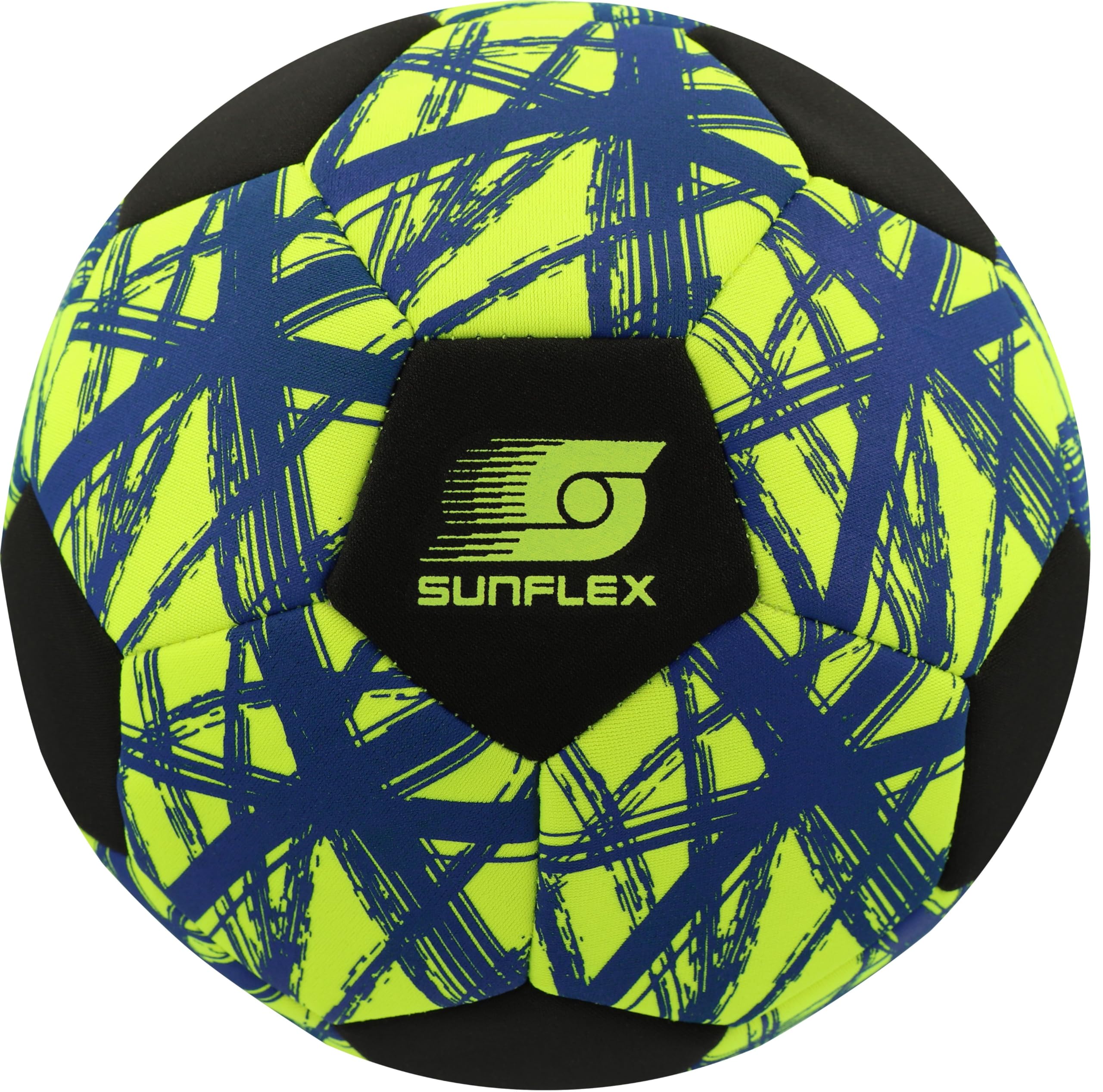 Sunflex® Neopren Zubehör Fußball Funky | Beach-Fußball zum Barfuß Spielen | weich und robust für Strand, Wiese und Wasser | Soccerball | Kicken für Jede Altersgruppe