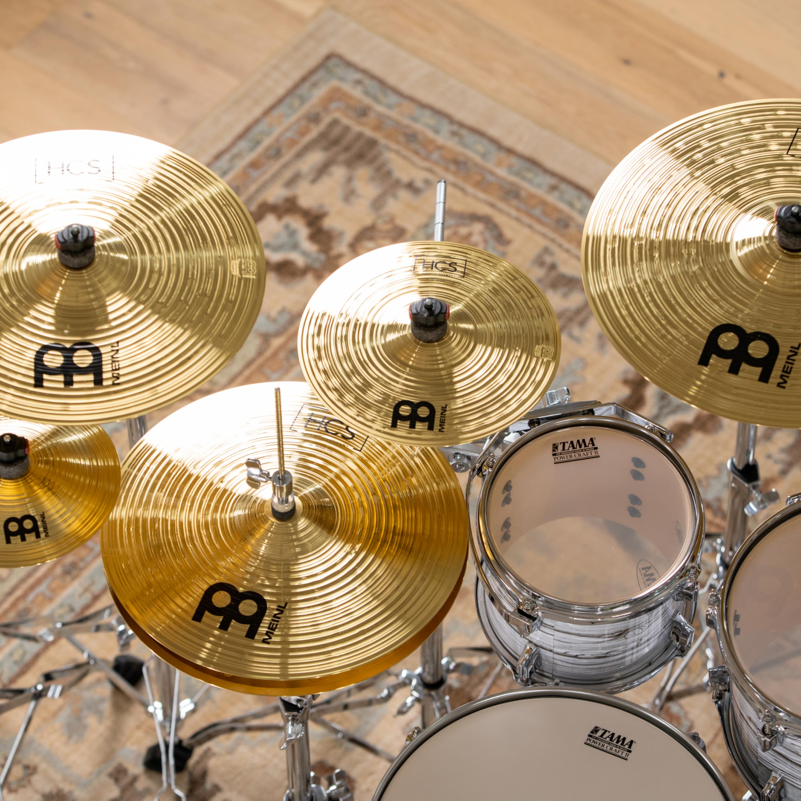 Meinl Cymbals HCS 35.6 cm Soundwave Hihat Becken für Schlagzeug, Paar – MADE IN GERMANY