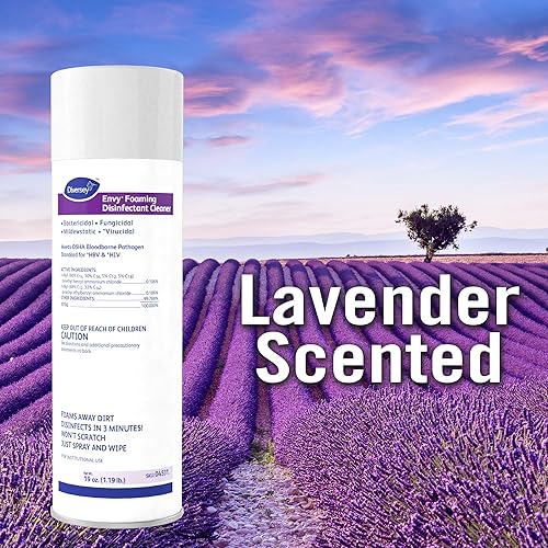 Miniatura 2 de Diversey Envy 04531 - Limpiador desinfectante espumoso, 12 x 19 onzas, aerosol de 19.01oz