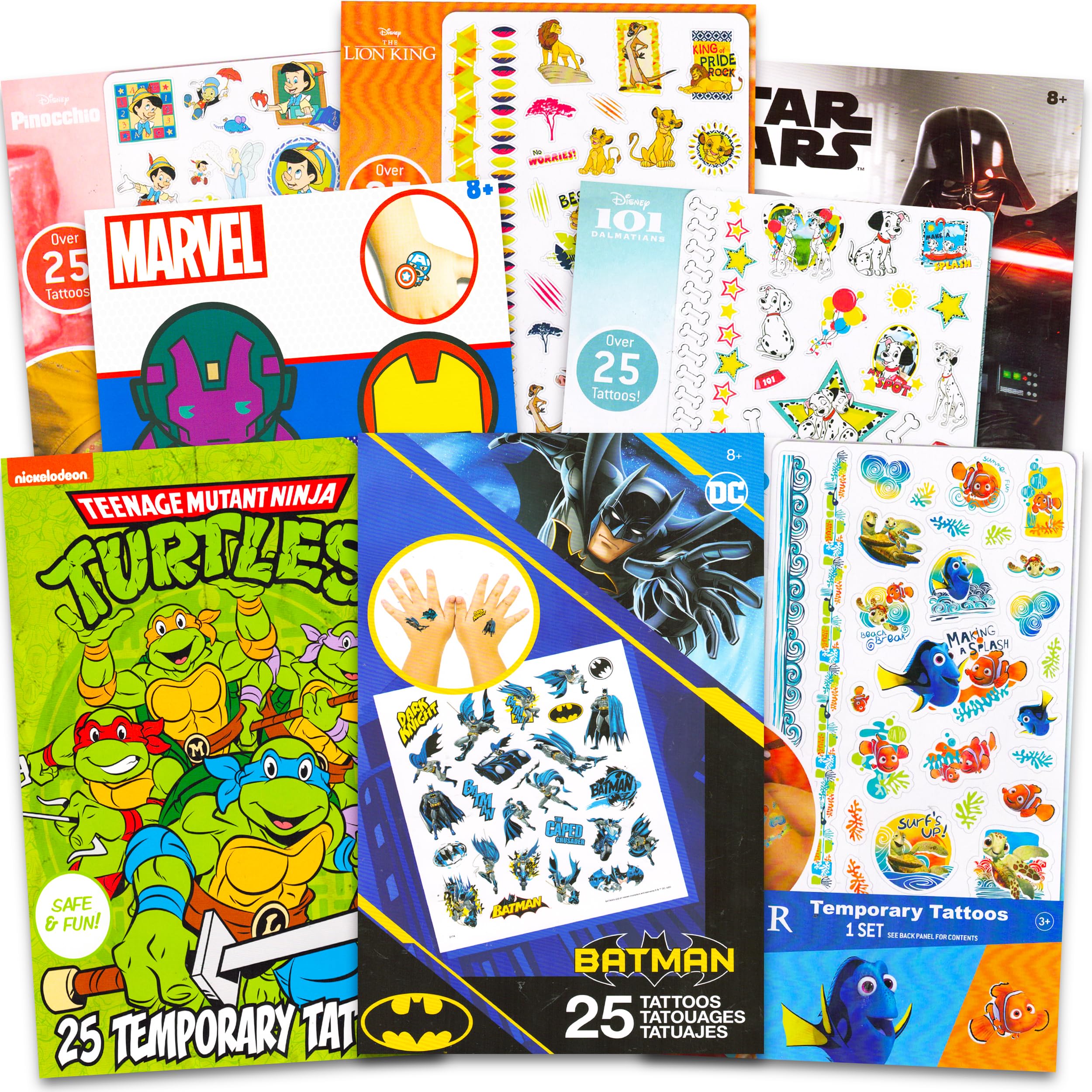 Amazon.com : Temporary Tattoos Set ~ Bundle Includes 200 Assorted