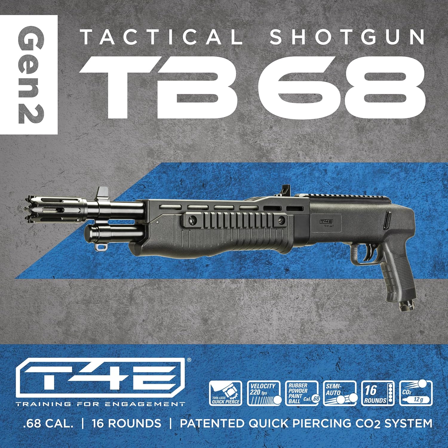 T4E TB 68 .68 Caliber Shotgun Paintball Gun Marker