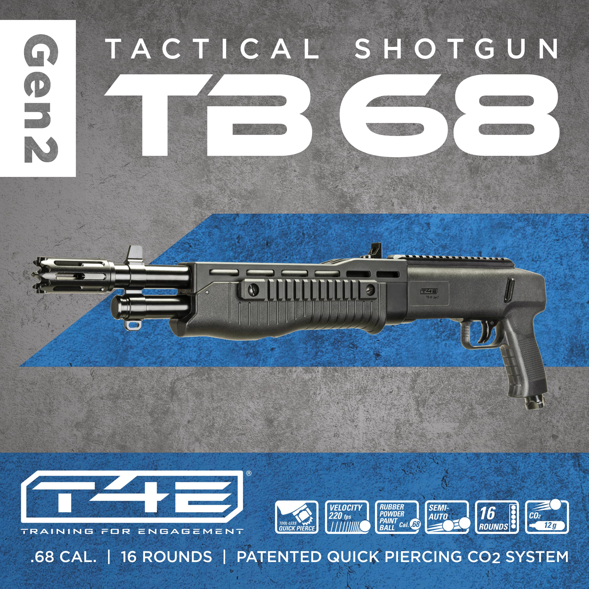 t4e 2点セット Amazon.co.jp: T4E TB 68 Gen 2 .68口径 ショットガン ペイントボール