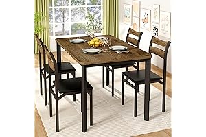 DKLGG Mesas de Comedor de 4 Sillas Modernas