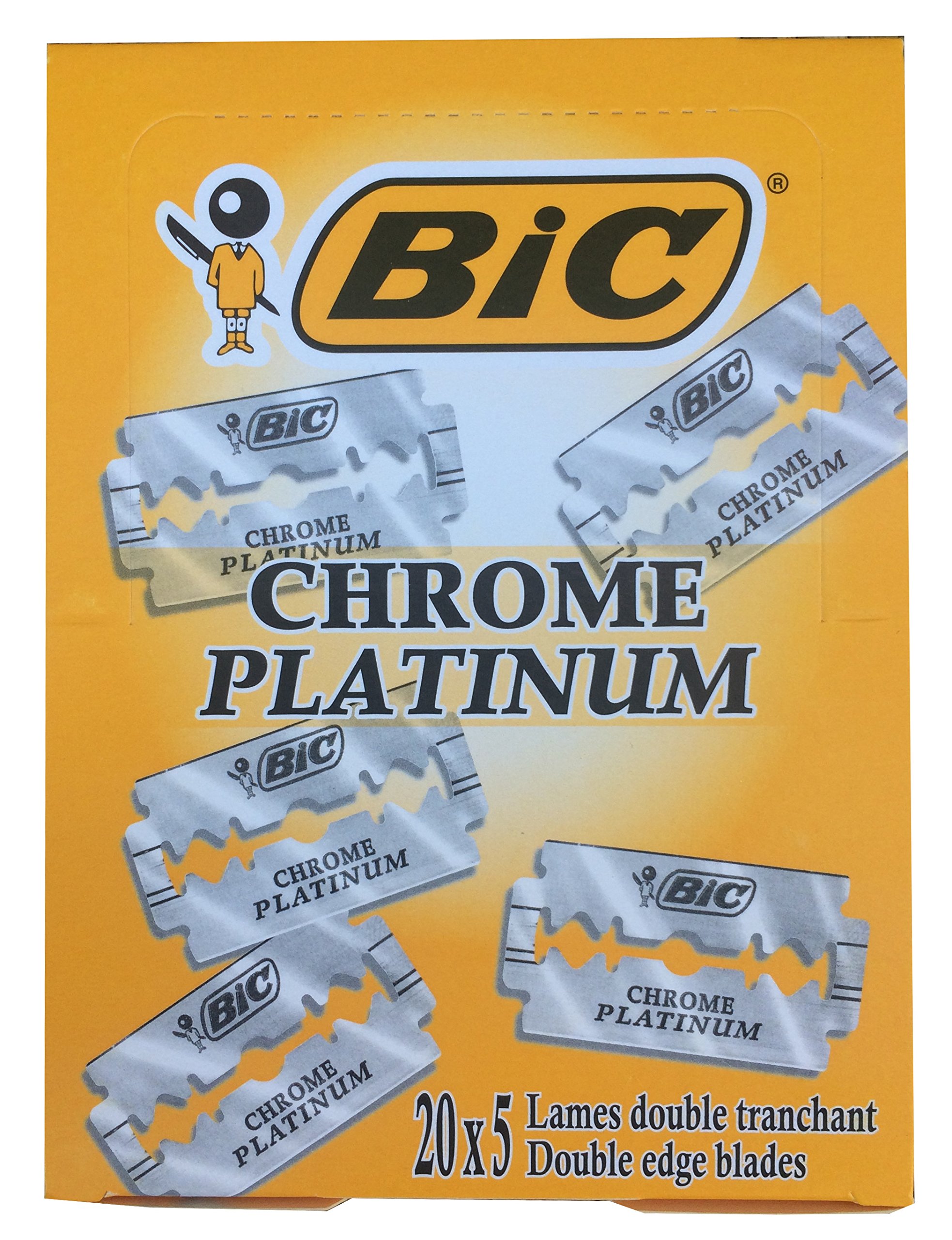 Amazon.co.jp: BIC Chrome Platinum 両刃替刃 100枚入り（5枚入り20 個