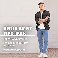 Vista 4 de Wrangler Authentics - Jeans clásicos de ajuste regular con 5bolsillos, para hombre