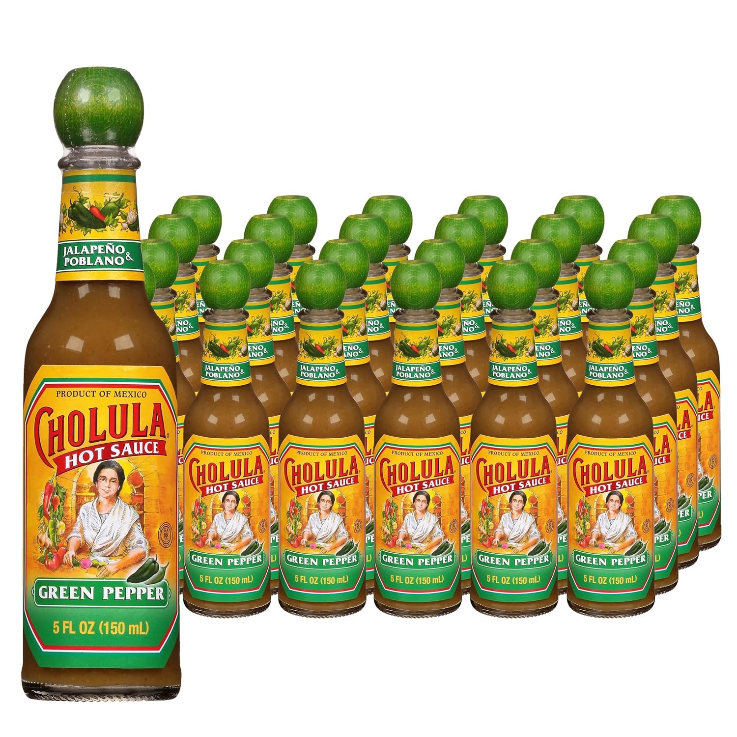 Cholula Green Pepper Hot Sauce 5 fl oz Multipack, 24 count