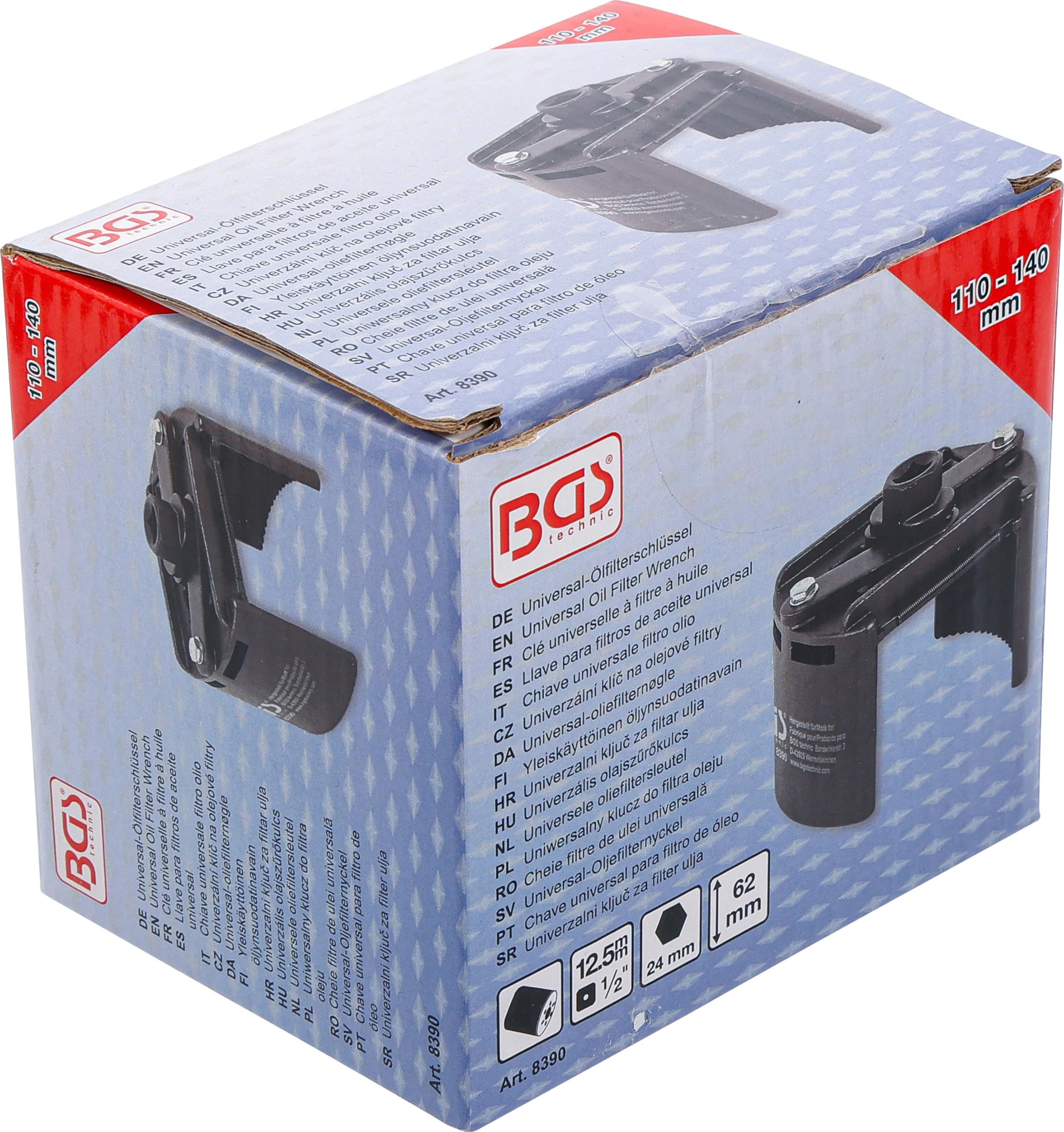 BGS 8390 | Chiave universale filtro olio | 12,5 mm (1/2") | Ø 110 - 140 mm