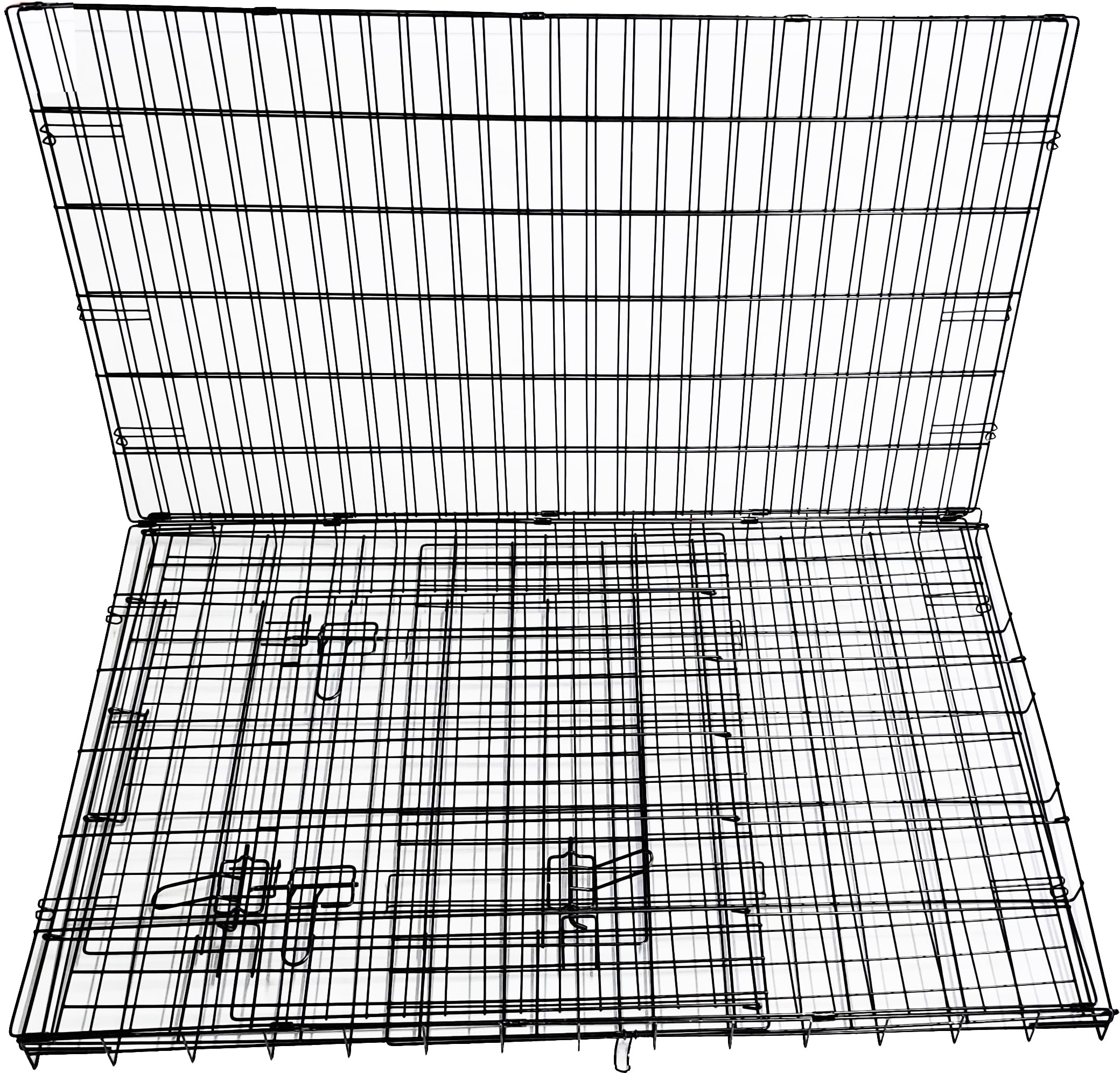 Gabbia robusta per Cani e Gatti pieghievole con 2 porte - dimensioni XXL 108 x 72 x H 77 cm - kennel cani XXL