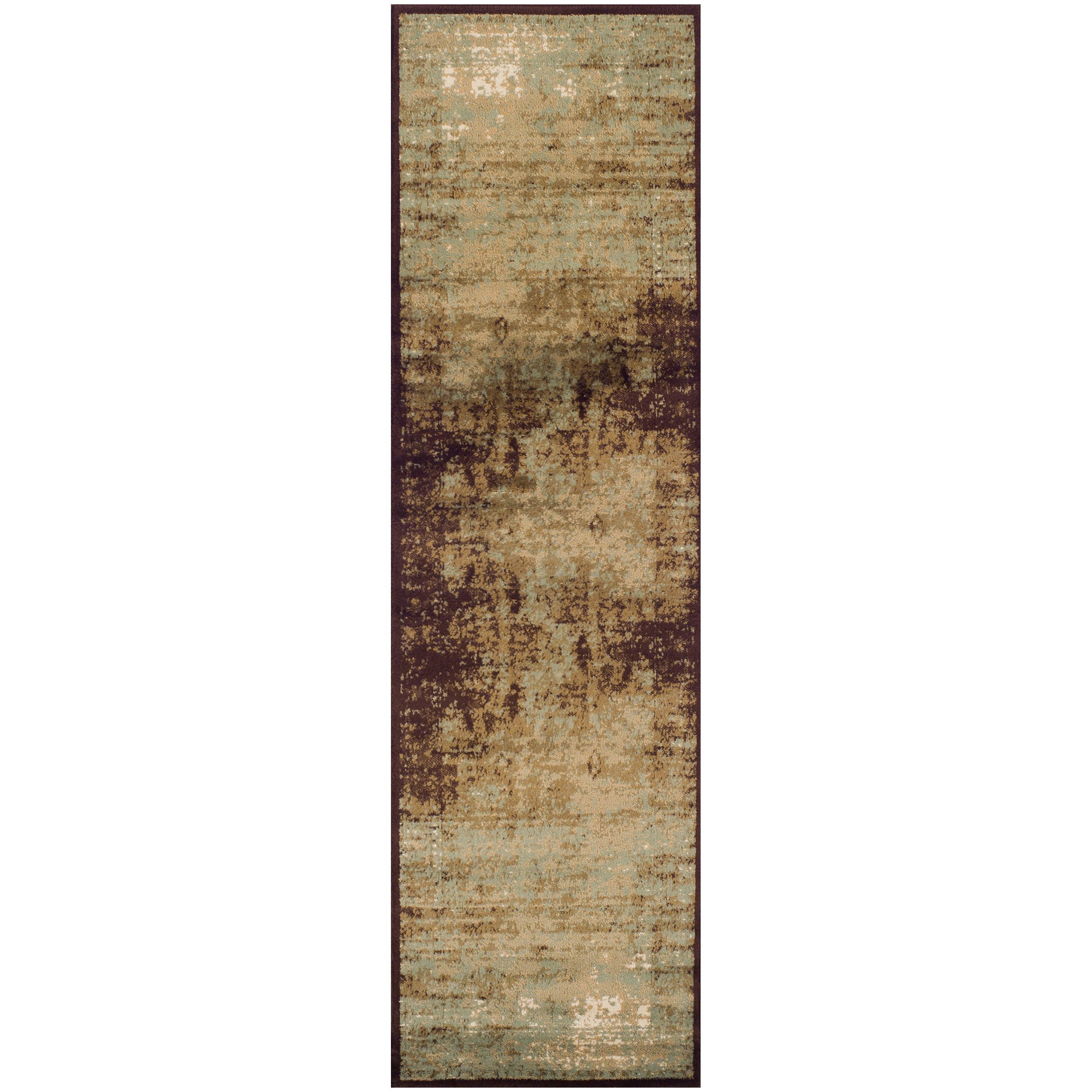 Superior Indoor Runner Rug, Jute Backed Modern Abstract Rugs for Living Room, Dining, Kitchen, Office, Entryway, Bedroom, Hardwood Floor Decor, Afton Collection, Slate, 2' 7" x 8'