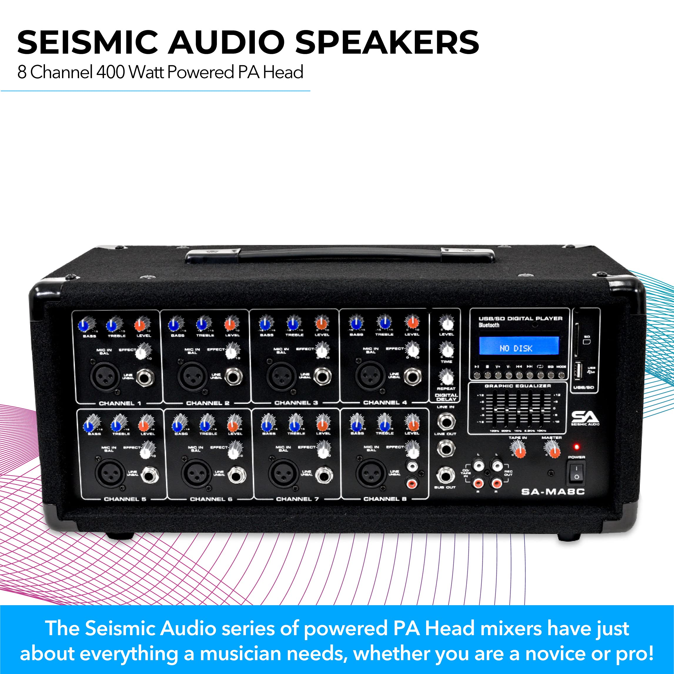Amazon.com: Seismic Audio - SA-MA8C - 8 Channel 400 Watt Powered