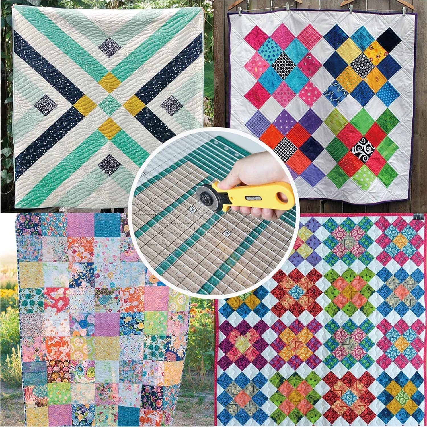 Templates / Hexagonnen Crosshair Ruler/Quilt liniaal 5 puntig