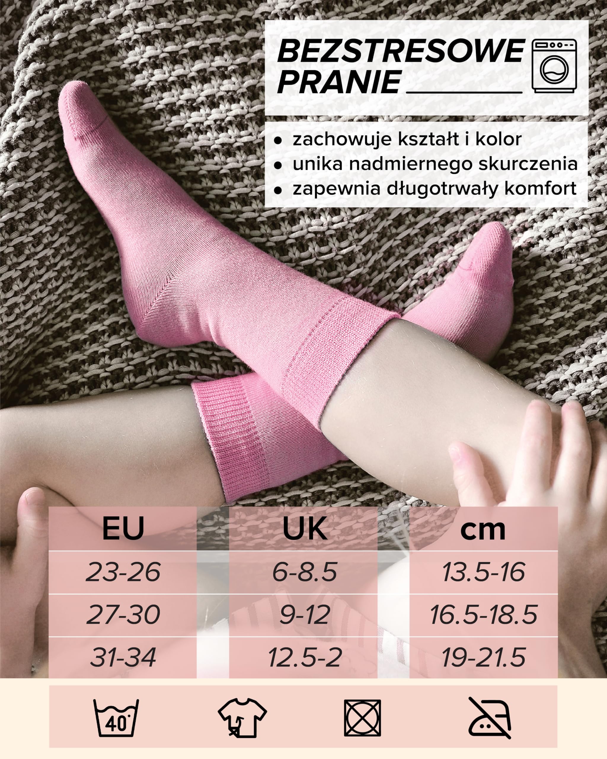 VITSOCKS Skarpetki 98% BAWEŁNA dla Dzieci Cienkie Miękki (3 PARY) Chłopięce Dziewczęce