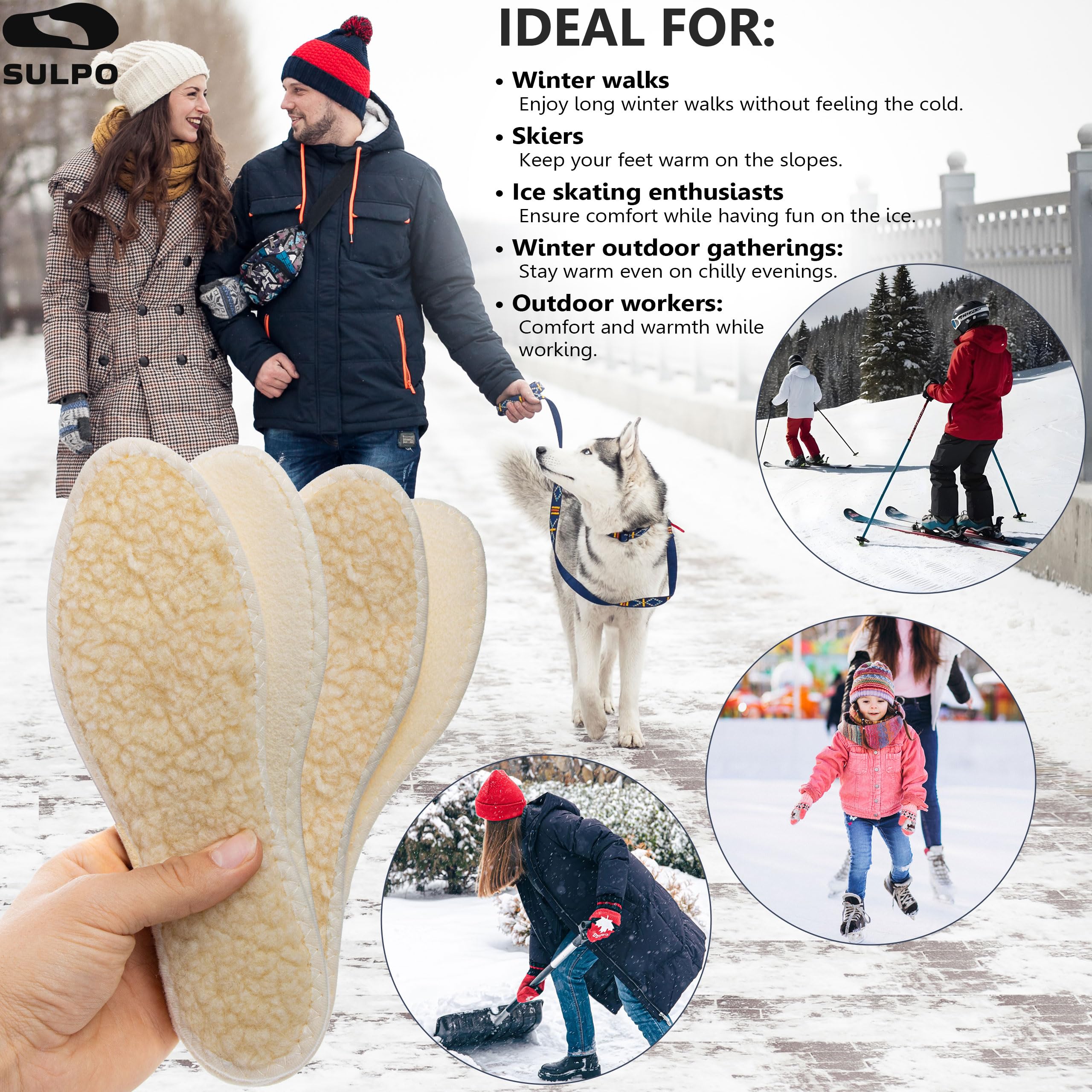 Thermische inlegzolen gevilt van alpaca en wol - Alpaca Fashion