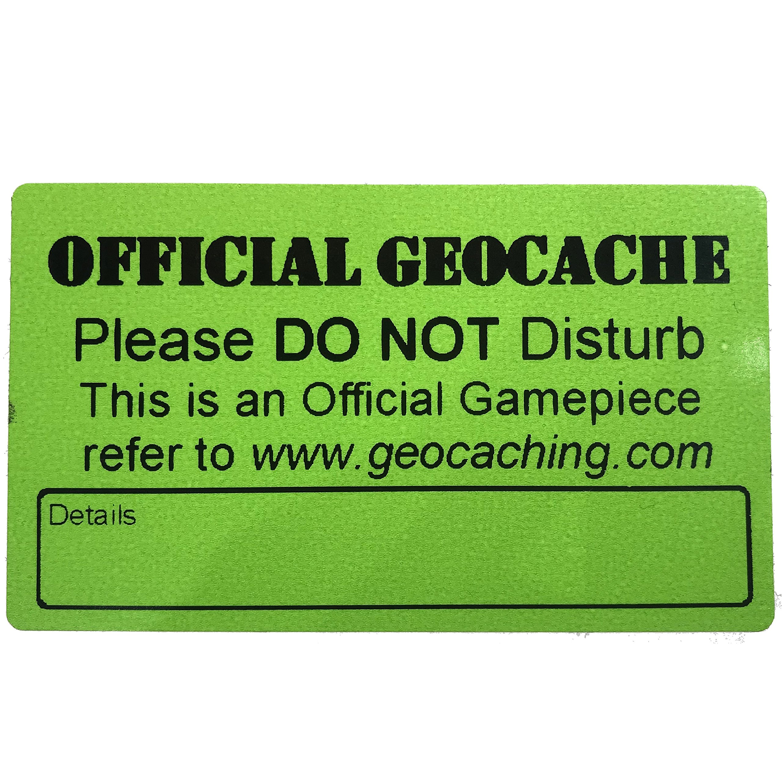 AllCachedUp Geocache Label Sticker for Geocache Geocaching - Weather Proof Vinyl (85mm)