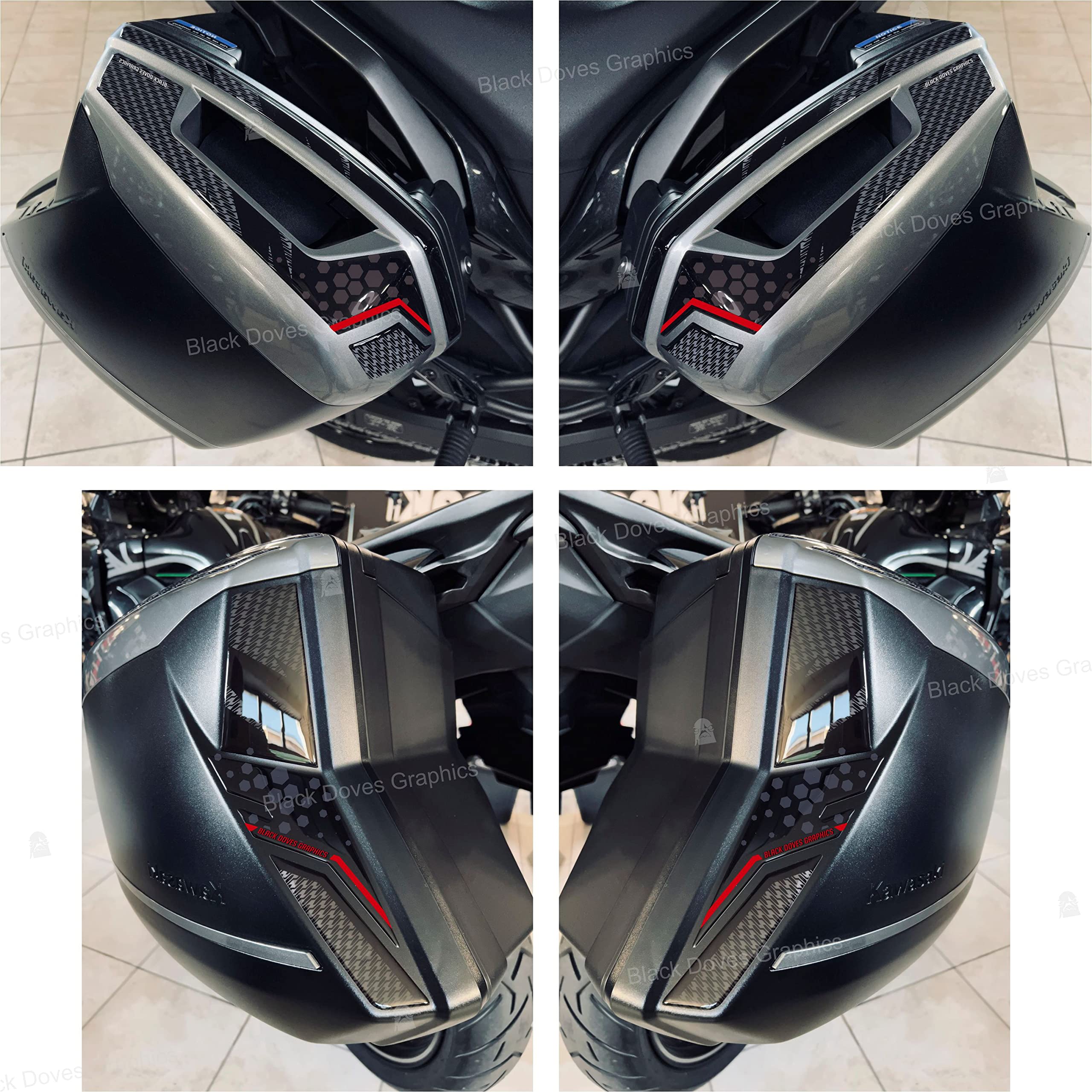 Protection valises Kawasaki Versys 650 2022 en résine 3D premium