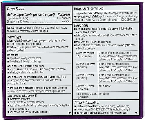Miniatura 2 de Rite Aid Comprimidos antidiarreicos y antigases, 24 unidades, alivio multisíntoma para diarrea y gases, loperamida HCI 2 mg y simeticona 125 mg,