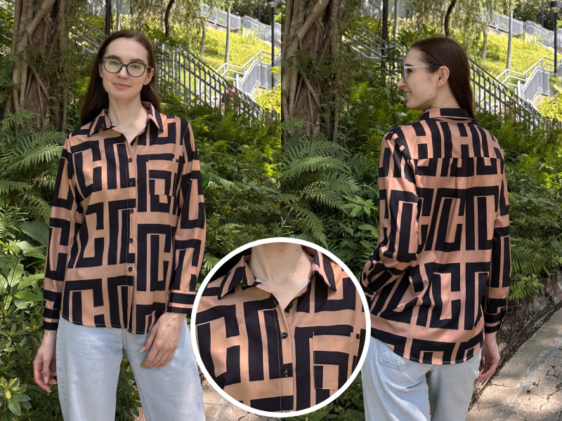 longblouses, wikkeljurk, goblet kraag, lange mouwen | Longblouses | Blouses