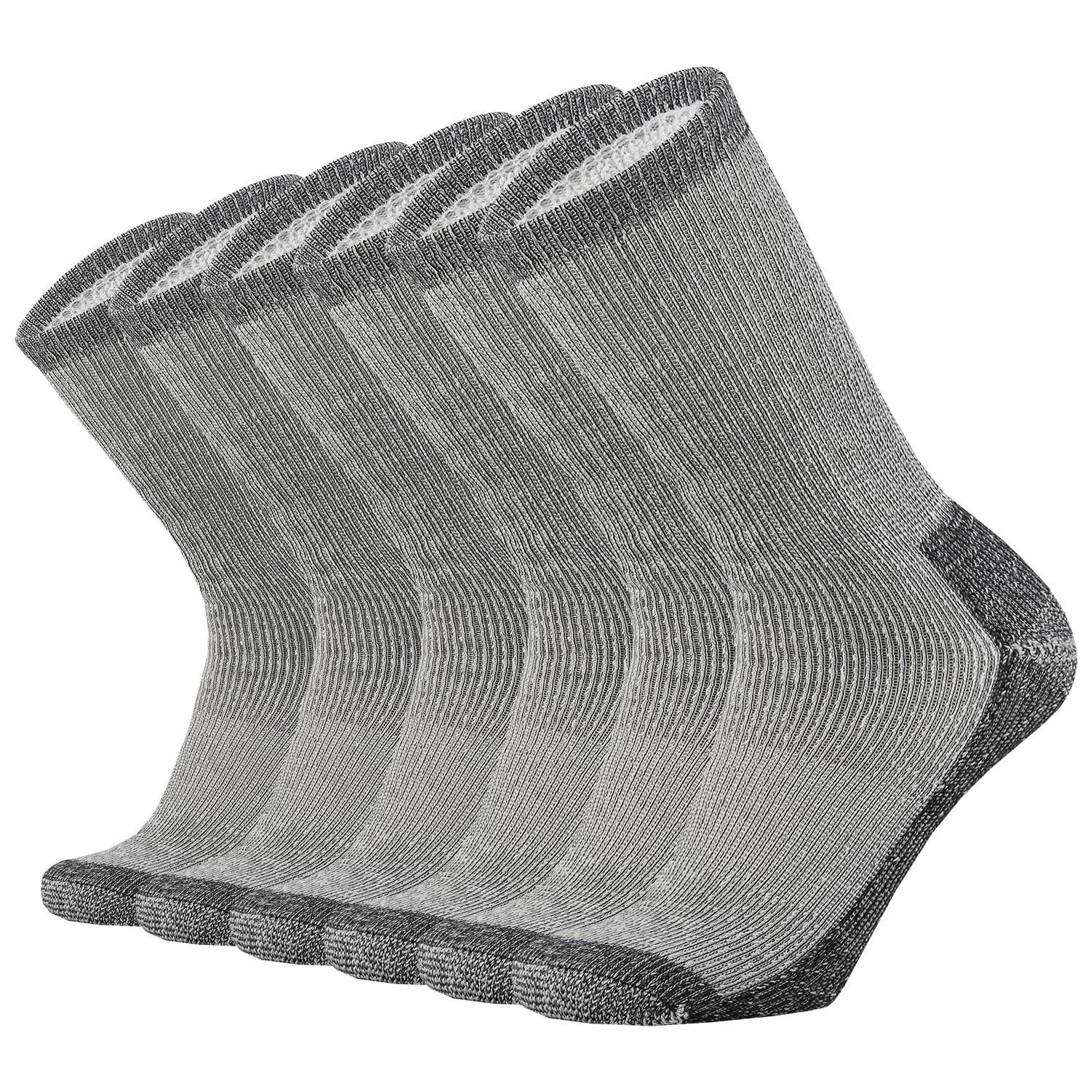 SOX TOWN Men's Merino Wool Cushion Crew Socks Moisture Wicking Control