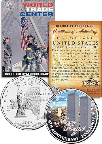 WORLD TRADE CENTER 9th Anniversary NEVER FORGET 911 NY Quarter US Coin WTC