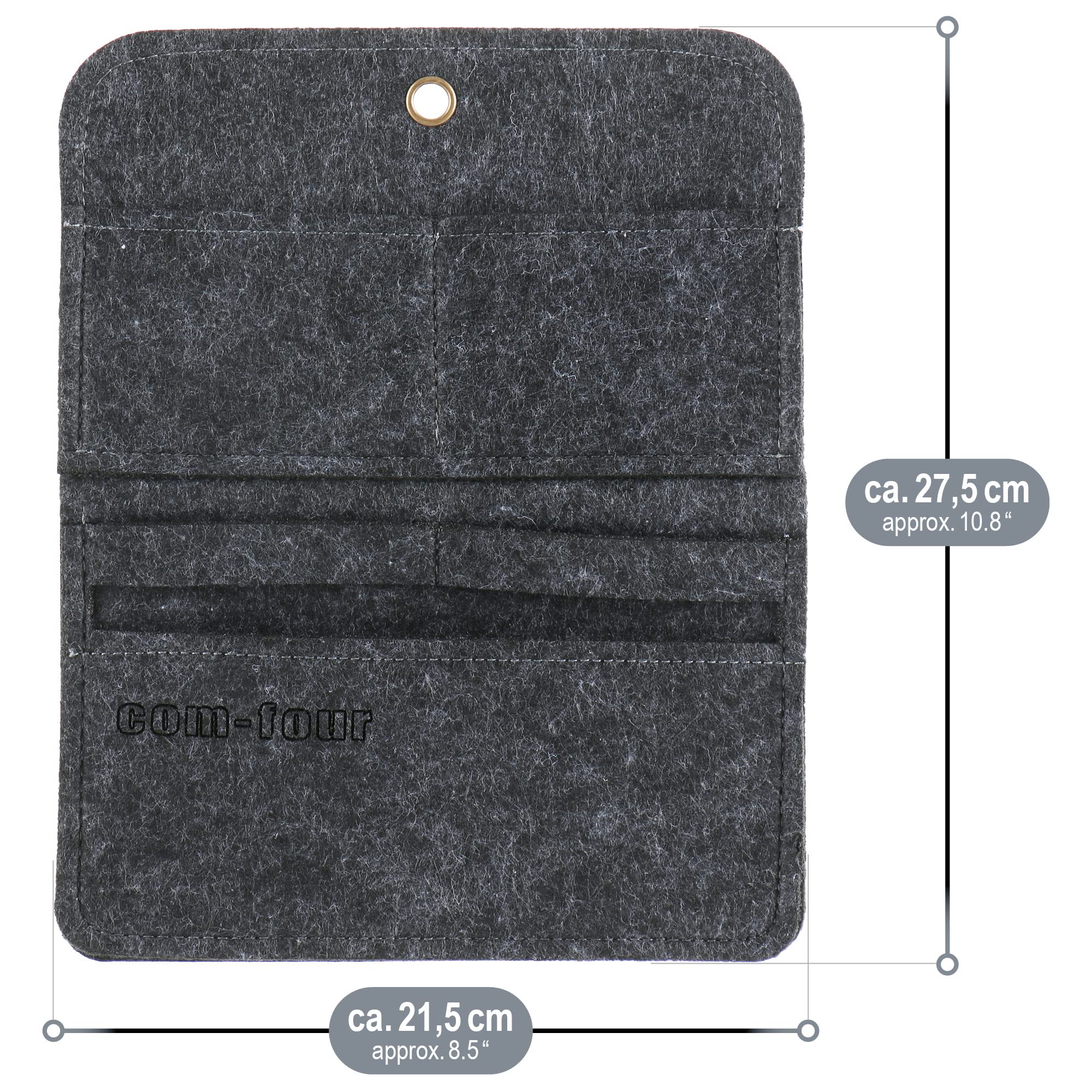 COM-FOUR® 2x pólka wiszaca, praktyczny wiszacy organizer wykonany z filcu | schowek do zawieszenia - idealny do namiotów - garazy - tarasów i balkonów