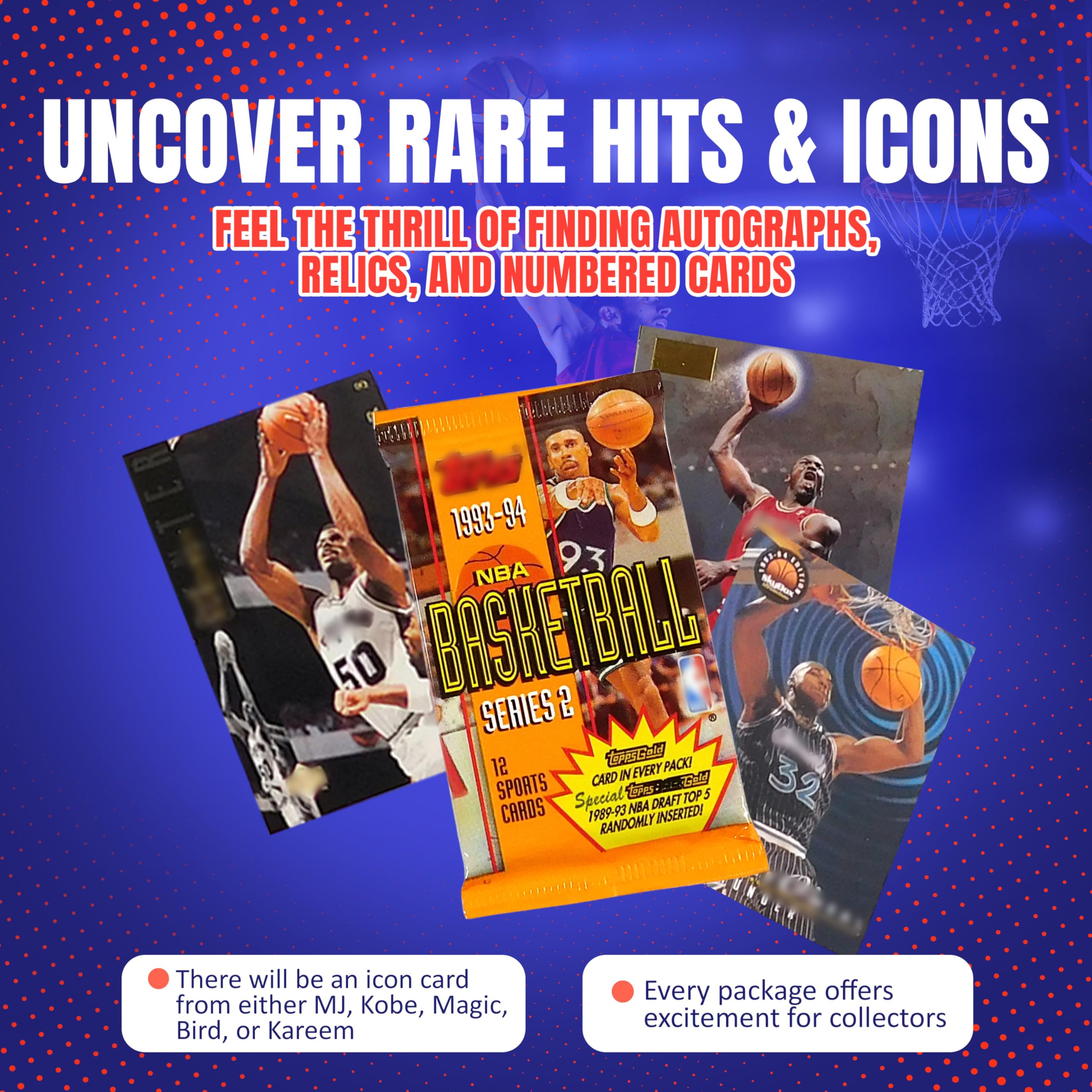 rare basketball card Premium Collection | 100 Assorted Basketball Cards, Hits: Auto, Relic, Numbered, Rookies, Superstars, 2 Vintage Packs | Licensed Sports Cards Options:Ship Sealed Japanese shiny treasure ex Material_Vegan Collection