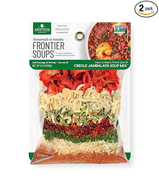 Frontier Soups Homemade In Minutes new orleans front porch Creole Jambalaya, 6.25 oz, 2 pk