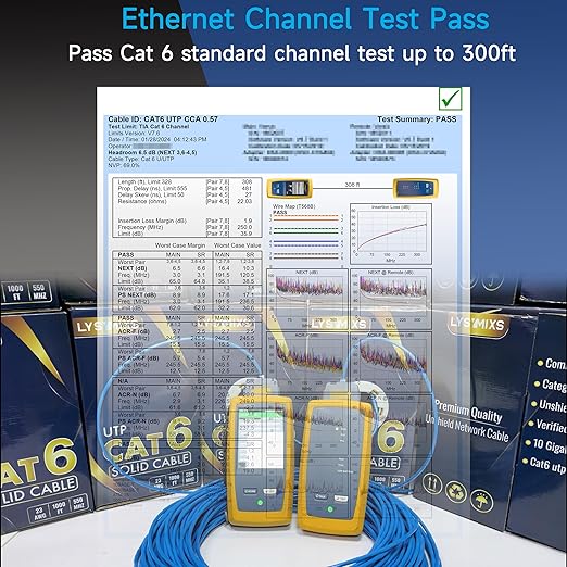 Cable Ethernet Cat6 1000ft 23AWG CCA 550MHz 10G con Caja Azul miniatura 2