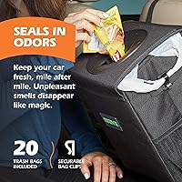 Vista 2 de Drive - Basurero plegable para automóvil con 20 bolsas, a prueba de fugas, negro, mediano
