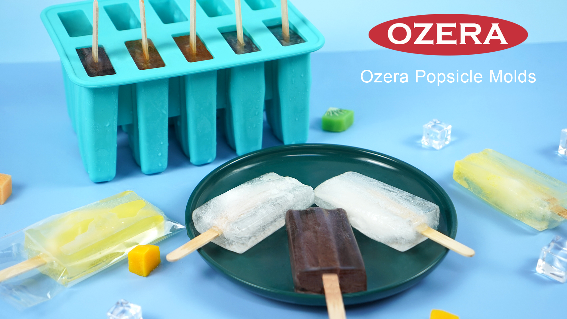 9-Cavity Silicone Popsicle Molds With 50 Sticks - BPA Free, Easy Release Ice Pop Maker - View #5