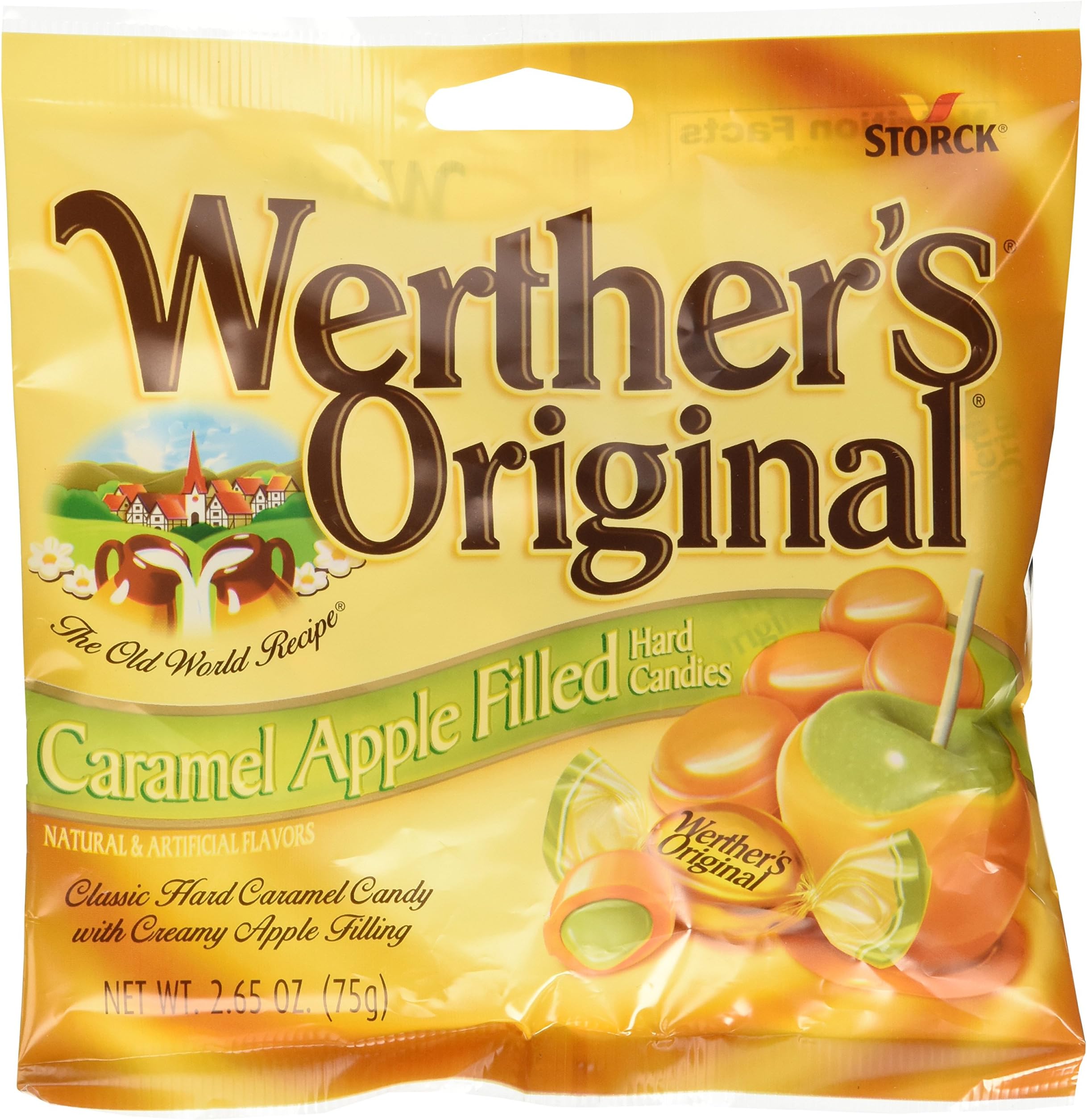 WERTHERS Werthers Original Caramelized Apple Stuffed Hard Candy Pack of 3