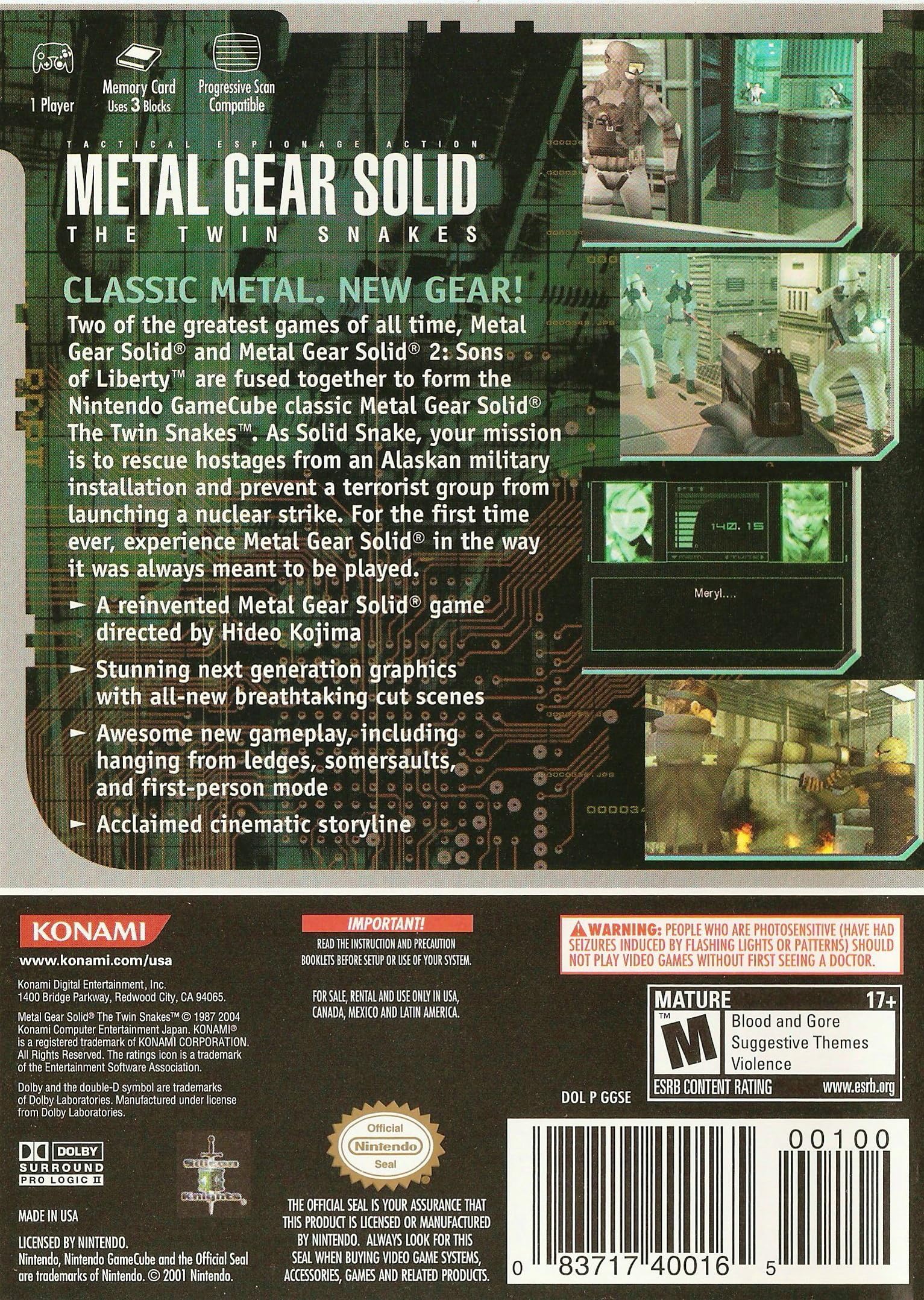 Amazon.com: Metal Gear Solid: The Twin Snakes (Renewed) : Video Games