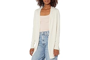 Women's Lightweight Open-Front Cardigan Sweater Featuring a Luxurious Viscose