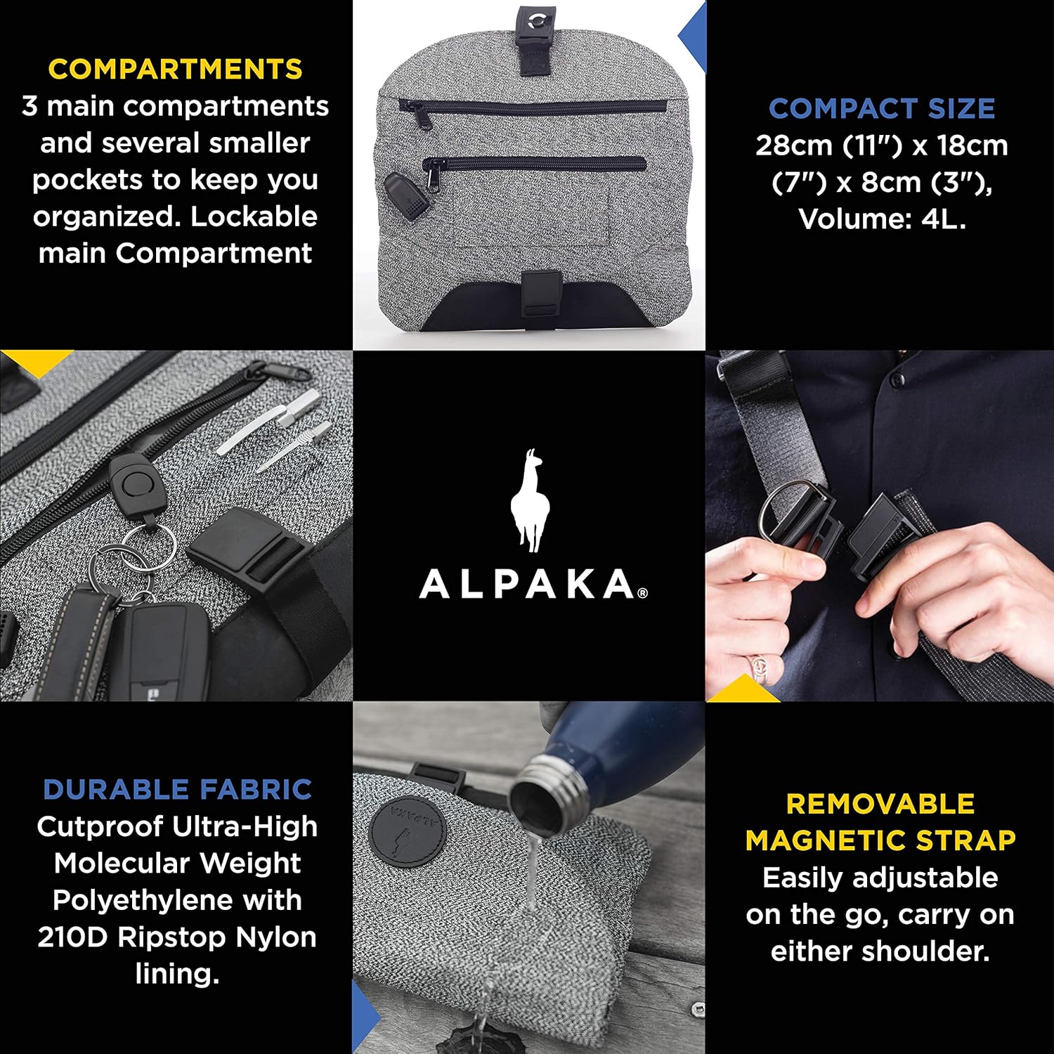 Buy Air Sling Bag By Alpaka Sling Bag For Passport Keys Essentials Crossbody Anti Theft Sling Bag For Men Women Lightweight Slashproof External Usb Port Online