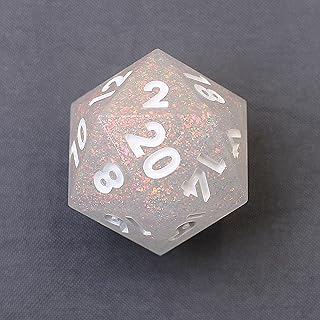 MINI PLANET D20 Dice with Sharp Edges and Glitter Inclusions for TTRPG Dungeons and Dragons Dice Hoard Dice Goblin Polyhed...