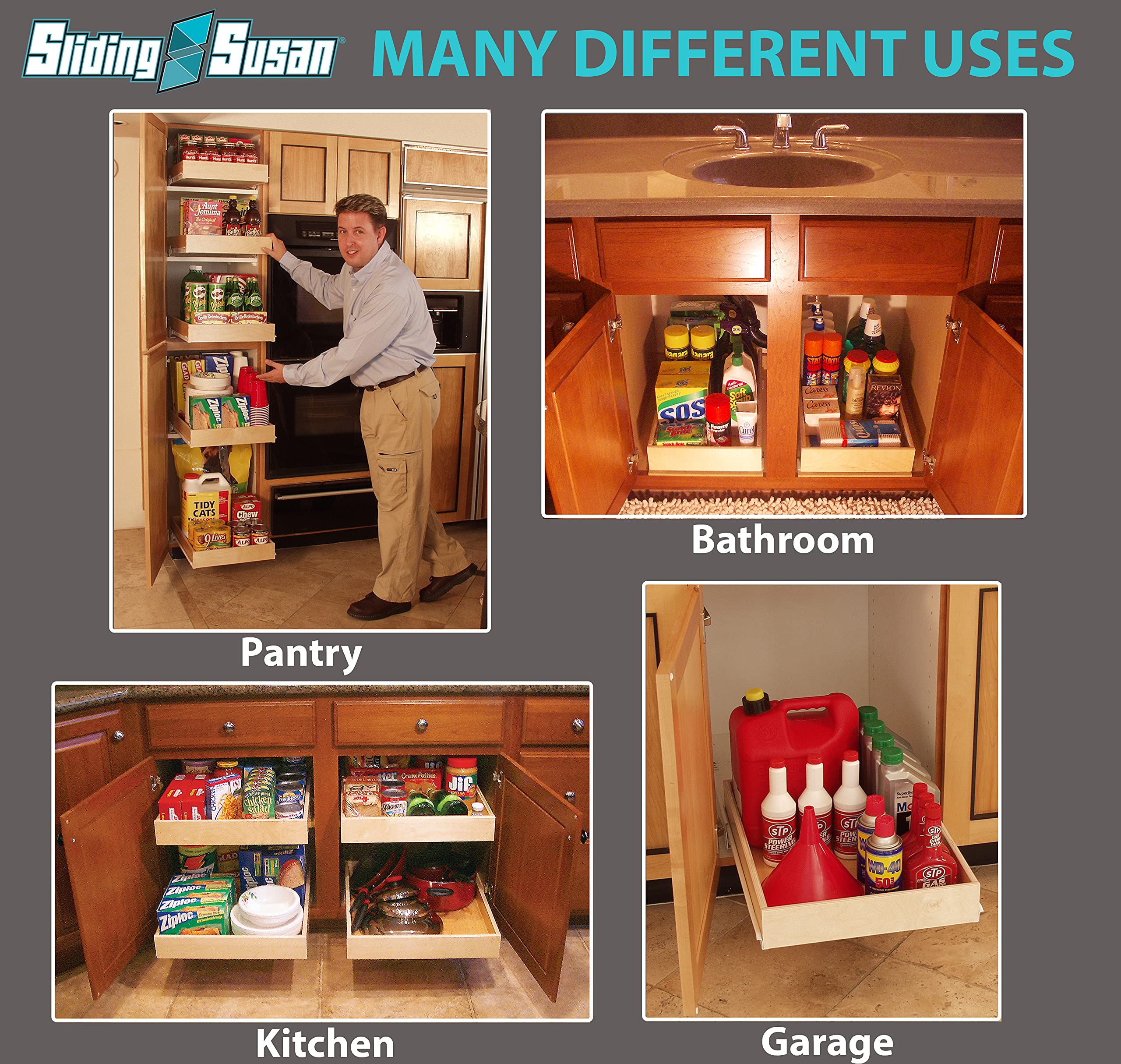 SlidingSusan Pull Out Organizer Fully Assembled Pull Out