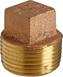 Anderson Metals Brass Threaded Pipe Fitting, Cored Plug, 3/4" Male