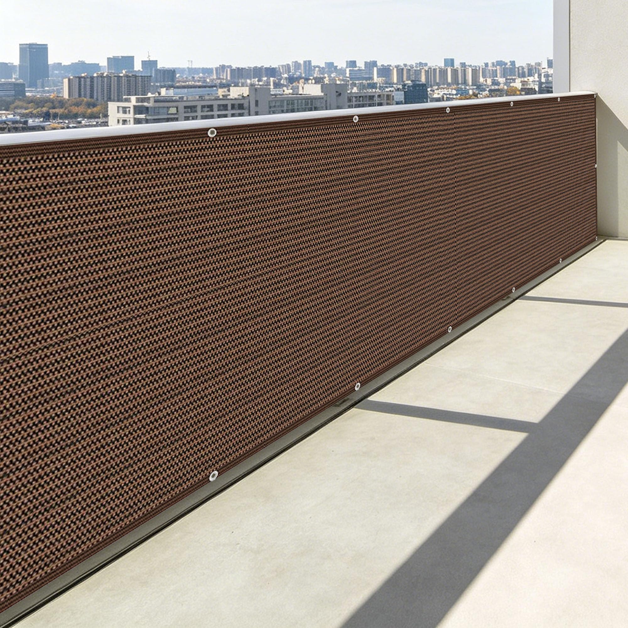 Filet d'ombrage pour terrasse et potager marron respirant de 1.2 x 2 m