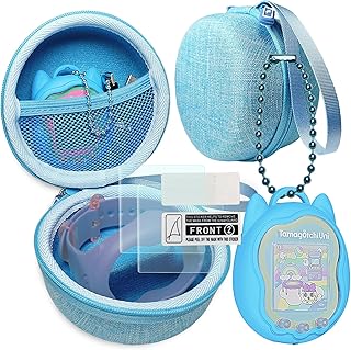Silicone Cover and Carrying Case for Tamagotchi Uni Interactive Virtual Pet, Screen Protector for Tamagotchi Uni Watch Dig...