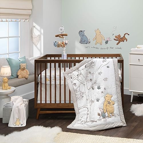 Miniatura 5 de Lambs & Ivy Storytime Pooh - Almohada suave de piel de oveja sintética, color crema