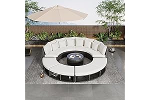 10-Piece Circular Patio Furniture Set For Outdoor Luxury