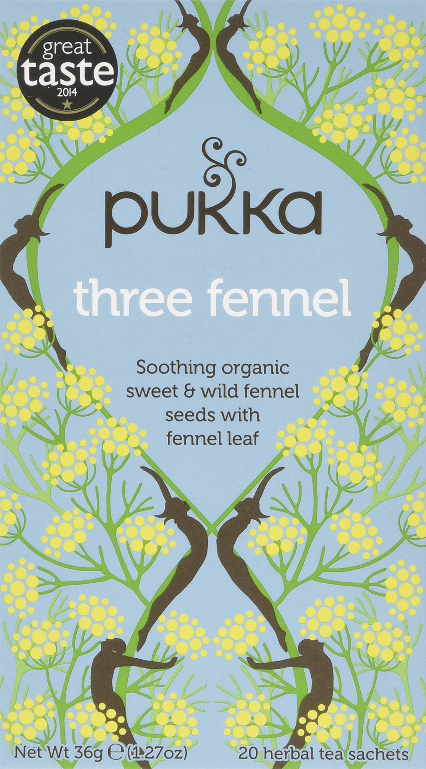 Pukka Herbs Tea Three Fennel Tea Bag, 20 BAGS