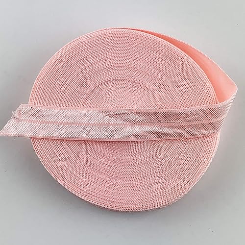 Worlds Elástico plegable para lazos para el cabello, manualidades, lazo para la cabeza de niña de 10 yardas 58 pulgadas (rosa perla)