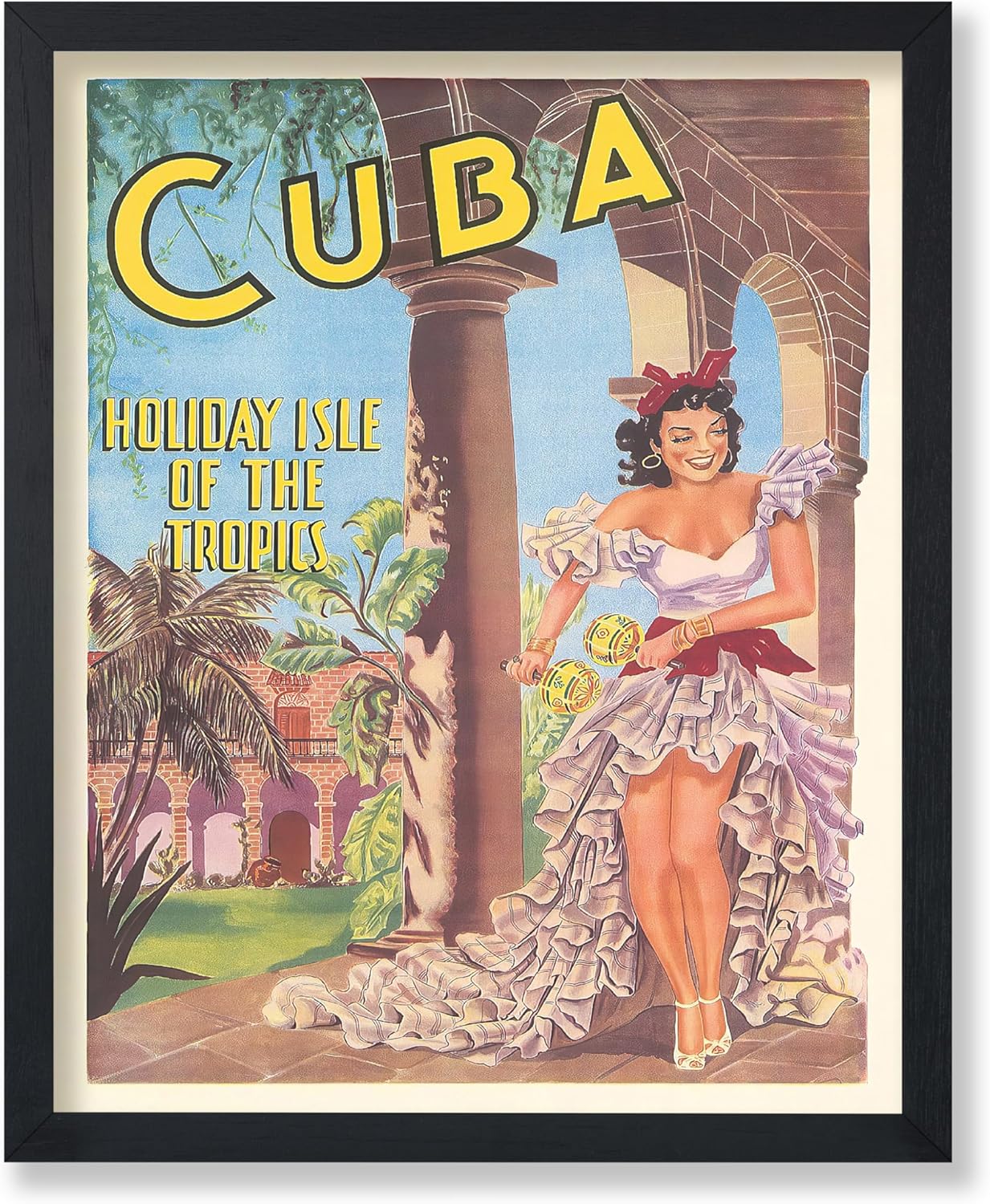 Poster Master Travel Poster - Vintage Cuba Print - Unique Wall Decor for Home, Living Room, Kitchen, Office, Bedroom, Bathroom - Vintage Travel Poster, 24x32 Unframed Wall Art