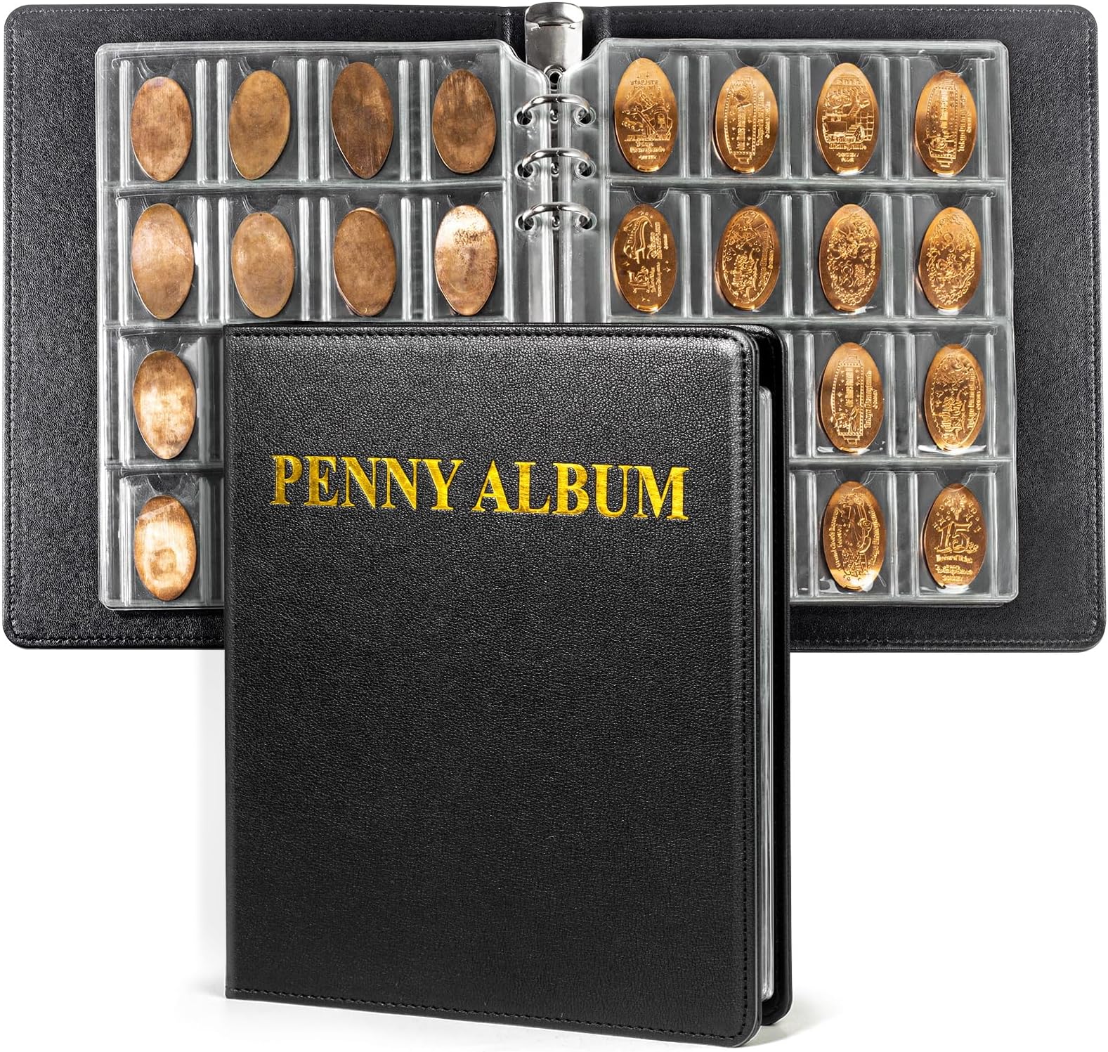 8 Pieces Pressed Penny Collecting Book Souvenir Penny