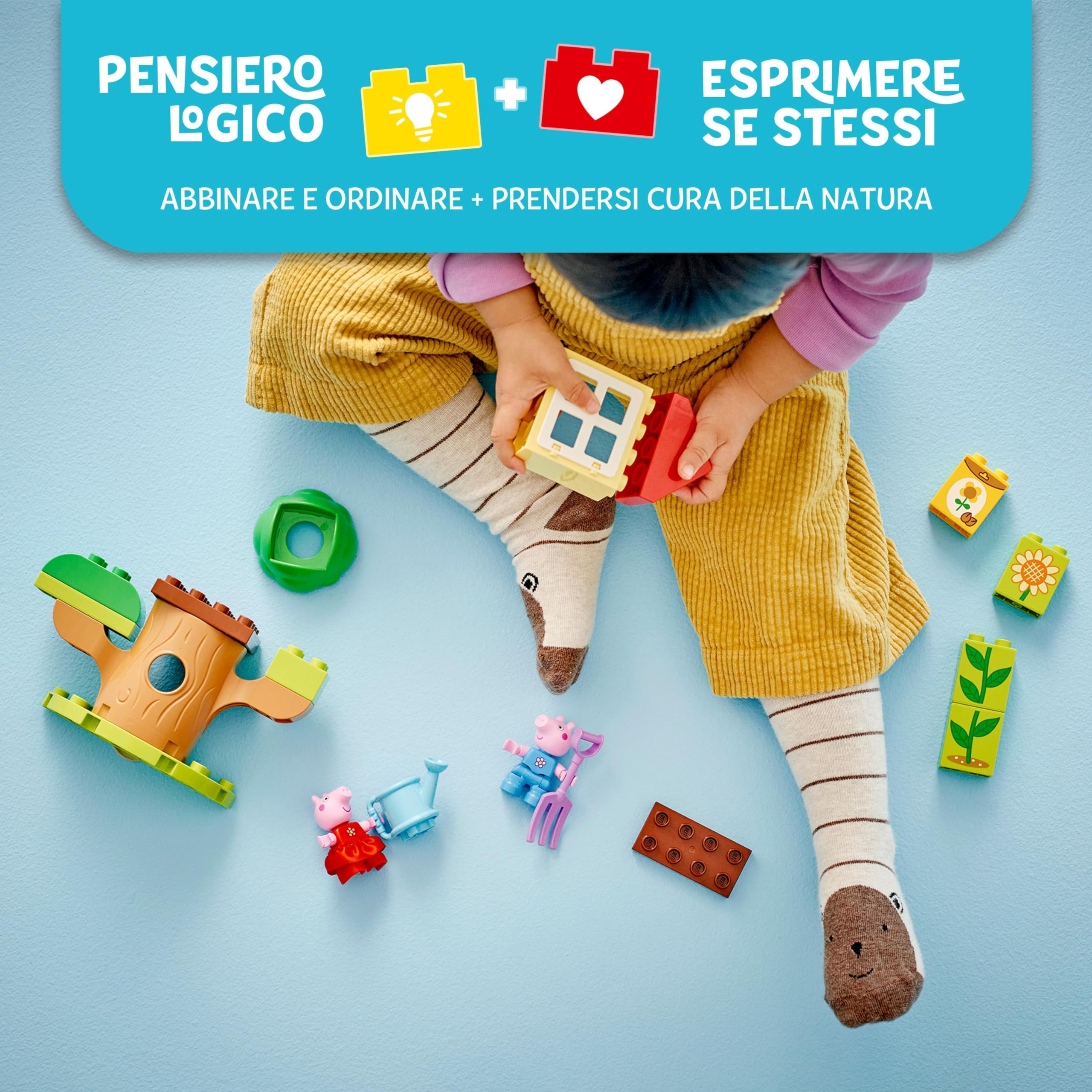 LEGO DUPLO Il Giardino e la Casa sull’Albero di Peppa Pig, Giochi Educativi per Bambine e Bambini da 2 Anni, Playset Creativo con Personaggi e Accessori, Giocattolo Idea Regalo di Compleanno 10431