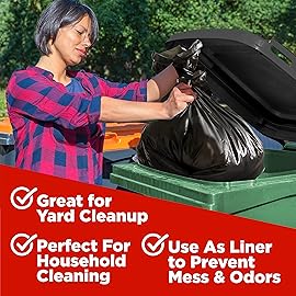 ToughBag 64-65 Gallon Trash Bags, 50x60 Extra Large Trash Can Liners for Toter, (50 Count) Heavy Duty - Made in USA