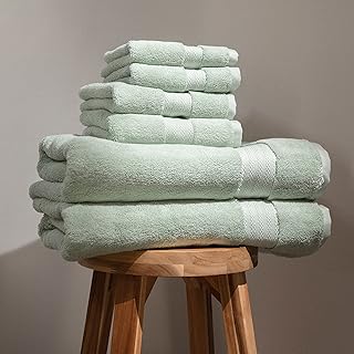 Fabdreams 100% Organic Cotton Bath Towel Set of 6 700 GSM Hotel Premium ...