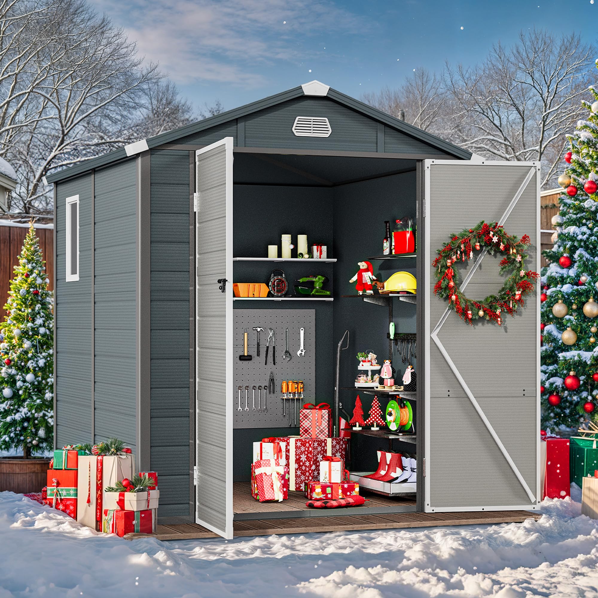 YITAHOME 6x6 Resin Shed