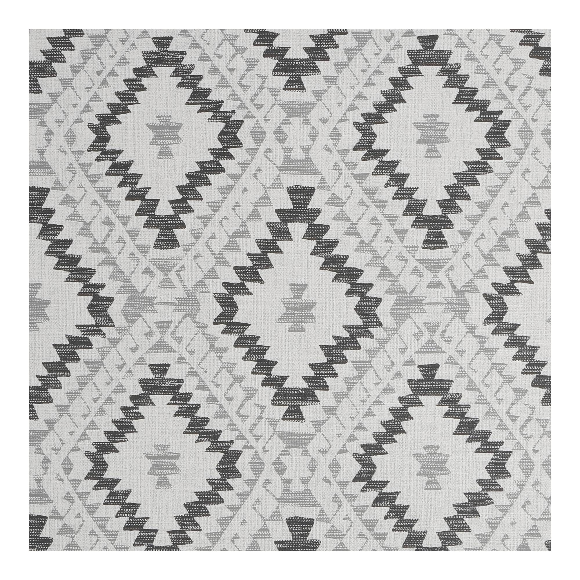 Superfresco Aztec Geo Mono Wallpaper | Grey Geometric | Eco-Friendly