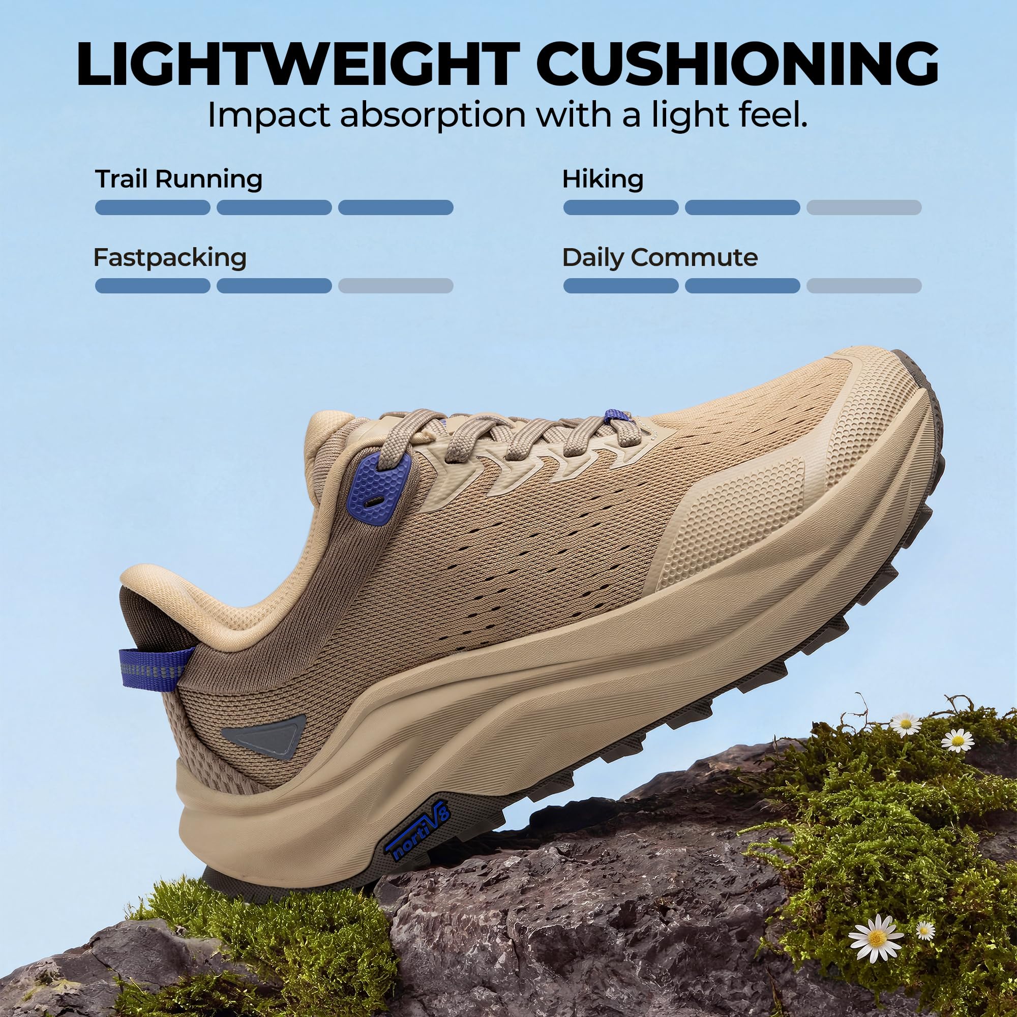 NORTIV 8 Zapatos deportivos para mujer, con puntera ancha, para correr, senderismo, caminar, cómodos, antideslizantes, transpirables, para entrenamiento, gimnasio, atléticos, a la moda